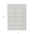 10' X 14' Silver And Ivory Geometric Washable Indoor Outdoor Area Rug