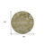 8' Brown Green And Gray Round Floral Washable Indoor Outdoor Area Rug