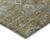 8' Brown Green And Gray Round Floral Washable Indoor Outdoor Area Rug