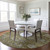 8' Brown Green And Gray Round Floral Washable Indoor Outdoor Area Rug
