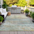 8' X 10' Wheat Sky Blue And Beige Abstract Washable Indoor Outdoor Area Rug