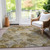 8' X 10' Taupe Beige And Gray Abstract Washable Indoor Outdoor Area Rug