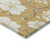 9' X 12' Gold Ivory And Brown Floral Washable Indoor Outdoor Area Rug