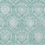 8' X 10' Turquoise Teal Blue And Ivory Medallion Washable Indoor Outdoor Area Rug
