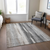 8' X 10' Khaki Ivory And Gray Botanical Leaves Washable Indoor Outdoor Area Rug