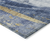 8' X 10' Blue Gold And Ivory Abstract Washable Indoor Outdoor Area Rug