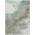 9' X 12' Teal Blue And Brown Abstract Washable Indoor Outdoor Area Rug