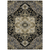 8' X 10' Black Gray And Ivory Oriental Washable Indoor Outdoor Area Rug