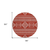 8' Red And Ivory Round Southwestern Washable Indoor Outdoor Area Rug