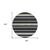8' Black Ivory And Gray Round Striped Washable Indoor Outdoor Area Rug