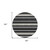 8' Black Ivory And Gray Round Striped Washable Indoor Outdoor Area Rug