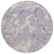 8' Lavender And Ivory Round Abstract Washable Indoor Outdoor Area Rug