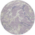 8' Lavender And Ivory Round Abstract Washable Indoor Outdoor Area Rug