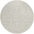 8' Beige And Ivory Round Damask Washable Indoor Outdoor Area Rug