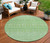 8' Green And Mint Green Round Tribal Washable Indoor Outdoor Area Rug