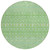 8' Green And Mint Green Round Tribal Washable Indoor Outdoor Area Rug