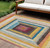 9' X 12' Amber Pink And Teal Blue Geometric Washable Indoor Outdoor Area Rug