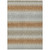 9' X 12' Orange Gray And Beige Striped Washable Indoor Outdoor Area Rug