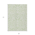 9' X 12' Artichoke Green And Ivory Floral Washable Indoor Outdoor Area Rug
