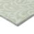 9' X 12' Artichoke Green And Ivory Floral Washable Indoor Outdoor Area Rug