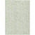 9' X 12' Artichoke Green And Ivory Floral Washable Indoor Outdoor Area Rug - Artichoke Green, Ivory