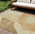 8' X 10' Beige Copper And Brown Abstract Washable Indoor Outdoor Area Rug