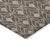 8' Chocolate And Beige Round Geometric Washable Indoor Outdoor Area Rug