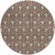 8' Chocolate And Beige Round Geometric Washable Indoor Outdoor Area Rug - Chocolate, Beige