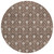 8' Chocolate And Beige Round Geometric Washable Indoor Outdoor Area Rug - Chocolate, Beige