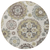 8' Beige Taupe And Brown Round Floral Medallion Washable Indoor Outdoor Area Rug