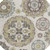 8' Beige Taupe And Brown Round Floral Medallion Washable Indoor Outdoor Area Rug