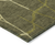 8' Olive Green And Dark Green Round Abstract Washable Indoor Outdoor Area Rug