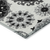 8' X 10' Black Gray And Silver Floral Medallion Washable Indoor Outdoor Area Rug