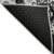 8' X 10' Black Gray And Silver Floral Medallion Washable Indoor Outdoor Area Rug
