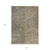 8' X 10' Gold And Gray Abstract Washable Indoor Outdoor Area Rug