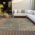 8' X 10' Gold And Gray Abstract Washable Indoor Outdoor Area Rug