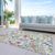10' X 14' Ivory Fern Green And Artichoke Green Paisley Washable Indoor Outdoor Area Rug