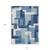 10' X 14' Navy Blue And Sky Blue Abstract Washable Indoor Outdoor Area Rug - Navy Blue, Sky Blue
