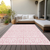 8' X 10' Pink And Ivory Geometric Washable Indoor Outdoor Area Rug