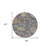 8' Blue Charcoal And Gold Round Floral Washable Indoor Outdoor Area Rug