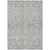 8' X 10' Gray And Ivory Damask Washable Indoor Outdoor Area Rug