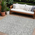 8' X 10' Gray And Ivory Damask Washable Indoor Outdoor Area Rug