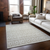 8' X 10' Ivory And Beige Geometric Washable Indoor Outdoor Area Rug