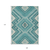 9' X 12' Teal Blue And Ivory Tribal Washable Indoor Outdoor Area Rug