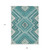 9' X 12' Teal Blue And Ivory Tribal Washable Indoor Outdoor Area Rug