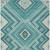 9' X 12' Teal Blue And Ivory Tribal Washable Indoor Outdoor Area Rug