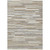 10' X 14' Taupe Gray And Ivory Striped Washable Indoor Outdoor Area Rug - 608219370985
