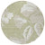 8' Artichoke Green Ivory And Taupe Round Floral Washable Indoor Outdoor Area Rug