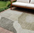 8' X 10' Taupe Brown And Beige Abstract Washable Indoor Outdoor Area Rug - Taupe, Brown, Beige