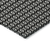 8' Black And Gray Round Floral Washable Indoor Outdoor Area Rug